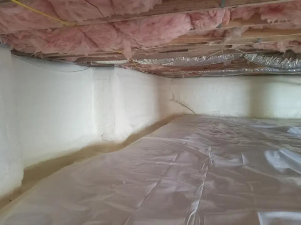 Crawl space encapsulation with closed-cell spray foam for Attic Insulation in Trinidad